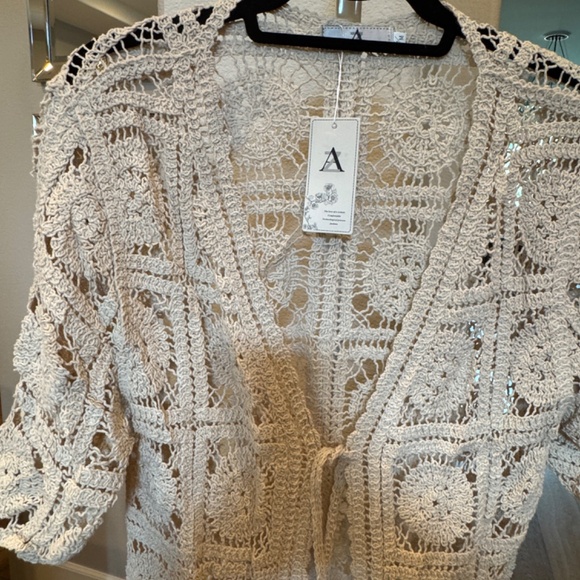 AZ BOHO CROCHET CARDIGAN S/M - Picture 3 of 5